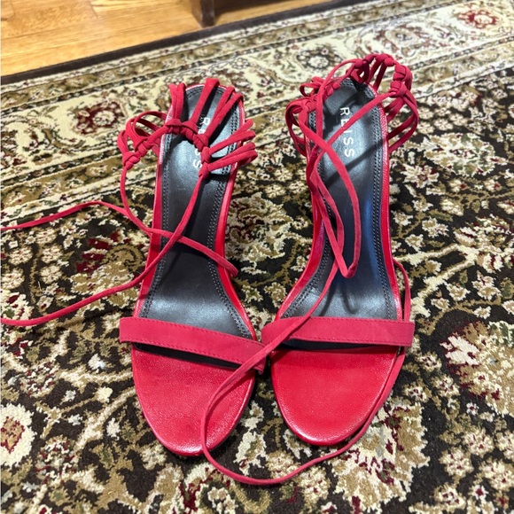 NWOB Reiss Zhane Strappy Ankle Tie in red - Picture 8 of 12